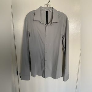Lululemon Mens Dress Shirt Large Light Grey New without tags